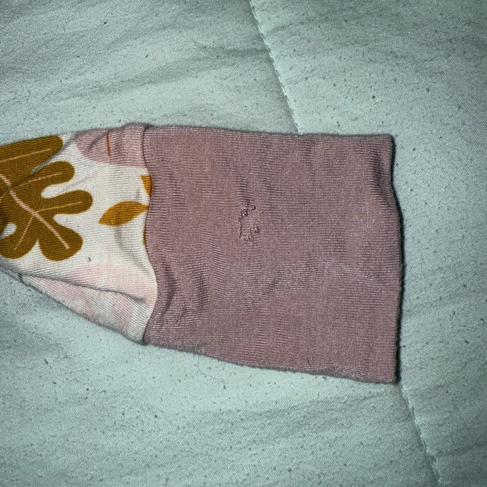 Little Sleepies Pink and Multicolor Leaf Pajamas - Picture 2 of 3